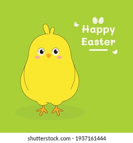 Tarjeta de Pascua con pollos pequeños