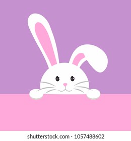 Easter card. love, sweet,fun cards. Bunny rabit. Vector illustration Easter bunny, two card to a happy Easter.