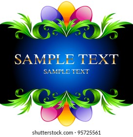 Easter card. Multicolored pattern