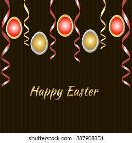 Easter card on a black background