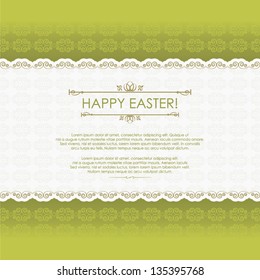 Easter card on Vintage background