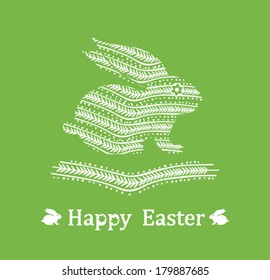 Easter card with openwork bunny.