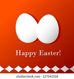Easter card with paper eggs