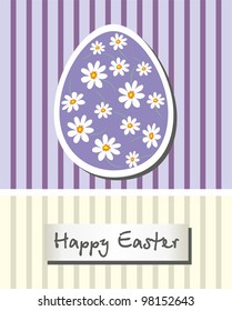 Easter card with purple egg