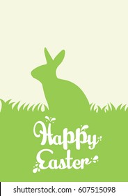 Easter card with rabbit