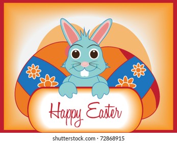 Easter card with rabbit