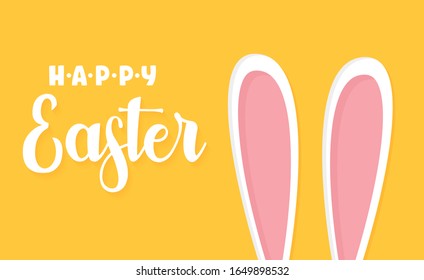 Easter card with rabbit ears