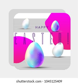 Easter card with round edges