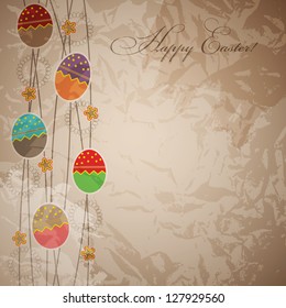 Easter card template vector illustration