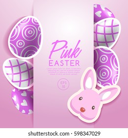 Easter Card Template  : Vector Illustration