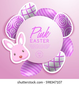 Easter Card Template  : Vector Illustration