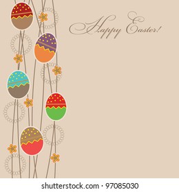 Easter card template vector illustration