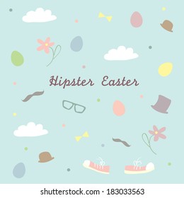 Easter card. Vector illustration. 