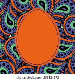 Easter card, vector illustration