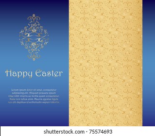 Easter card with vintage design