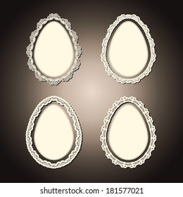 Easter card with vintage frame and place for text