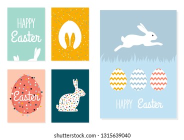 Easter cards for Easter holidays design concept