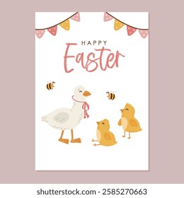 Easter cards printable, Bunny cards vector, Easter greetings cards, Sale banner, Spring invitation