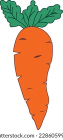 Easter Carrot Fresh Vector Illustration