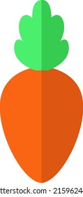 zanahoria de Pascua, ilustración, vector sobre fondo blanco.