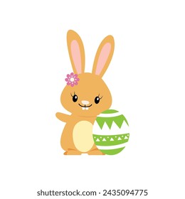 Easter cartoon bunny or rabbit. Easter cartoon bunny vector illustration.