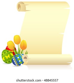 Easter celebration background. Vector illustration, isolated on a white
