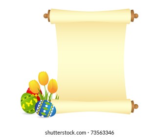 Easter celebration background. Vector illustration, isolated on a white