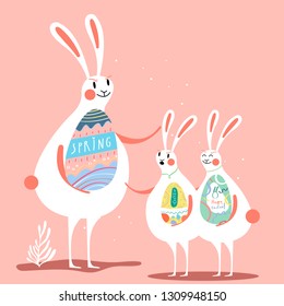 Easter celebration card vector