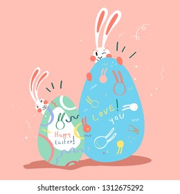 Easter celebration card vector