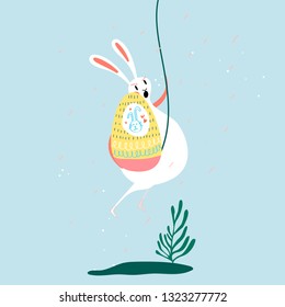 Easter celebration card vector