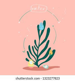 Easter celebration card vector
