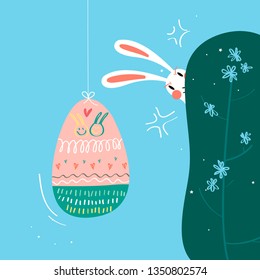 Vector de tarjeta de celebración de Pascua