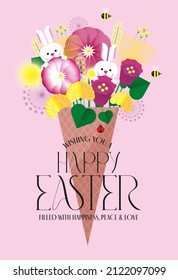 easter celebration design template vector, illustration