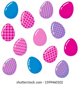 Easter celebration. Easter eggs isolated on white background