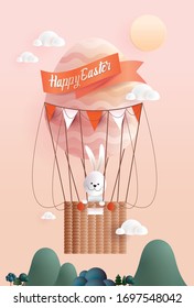 easter celebration greetings design template vector illustration