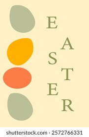 Easter celebration posters design featuring colorful eggs for happy occasion.