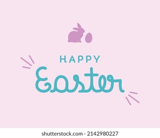 Easter celebration vector. Bunny. Easter egg.