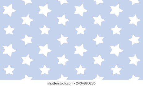 Easter Celestial Softness: A pattern of white stars on a light blue background, reminiscent of Easter morning