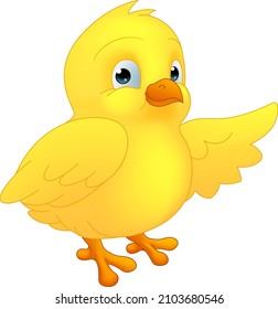 An Easter chick bird cute cartoon character mascot