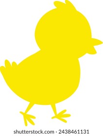 Easter Chick clip art design on plain white transparent isolated background for card, shirt, hoodie, sweatshirt, apparel, tag, mug, icon, poster or badge