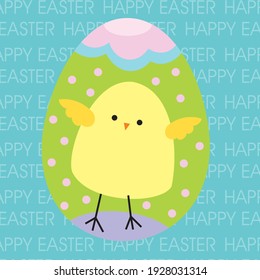 Patata de Pascua y huevos para tarjeta de felicitación de Pascua