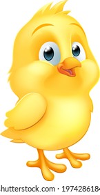 An Easter chick little yellow baby chicken bird cartoon character  