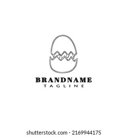 easter chick logo cartoon icon design template black modern isolated vector illustration