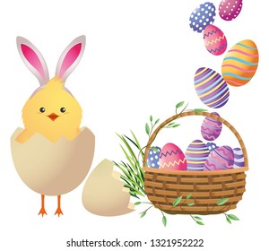 easter chicken cartoon