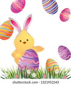 easter chicken cartoon