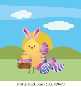 easter chicken cartoon