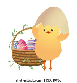 easter chicken cartoon