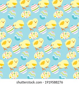 Easter chicken and egg pattern for easter gift wrap