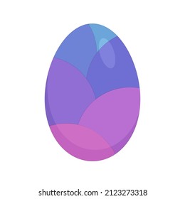 huevo de pollo de Pascua en tonos morados