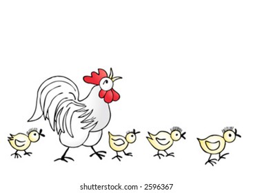 Easter Chicken family